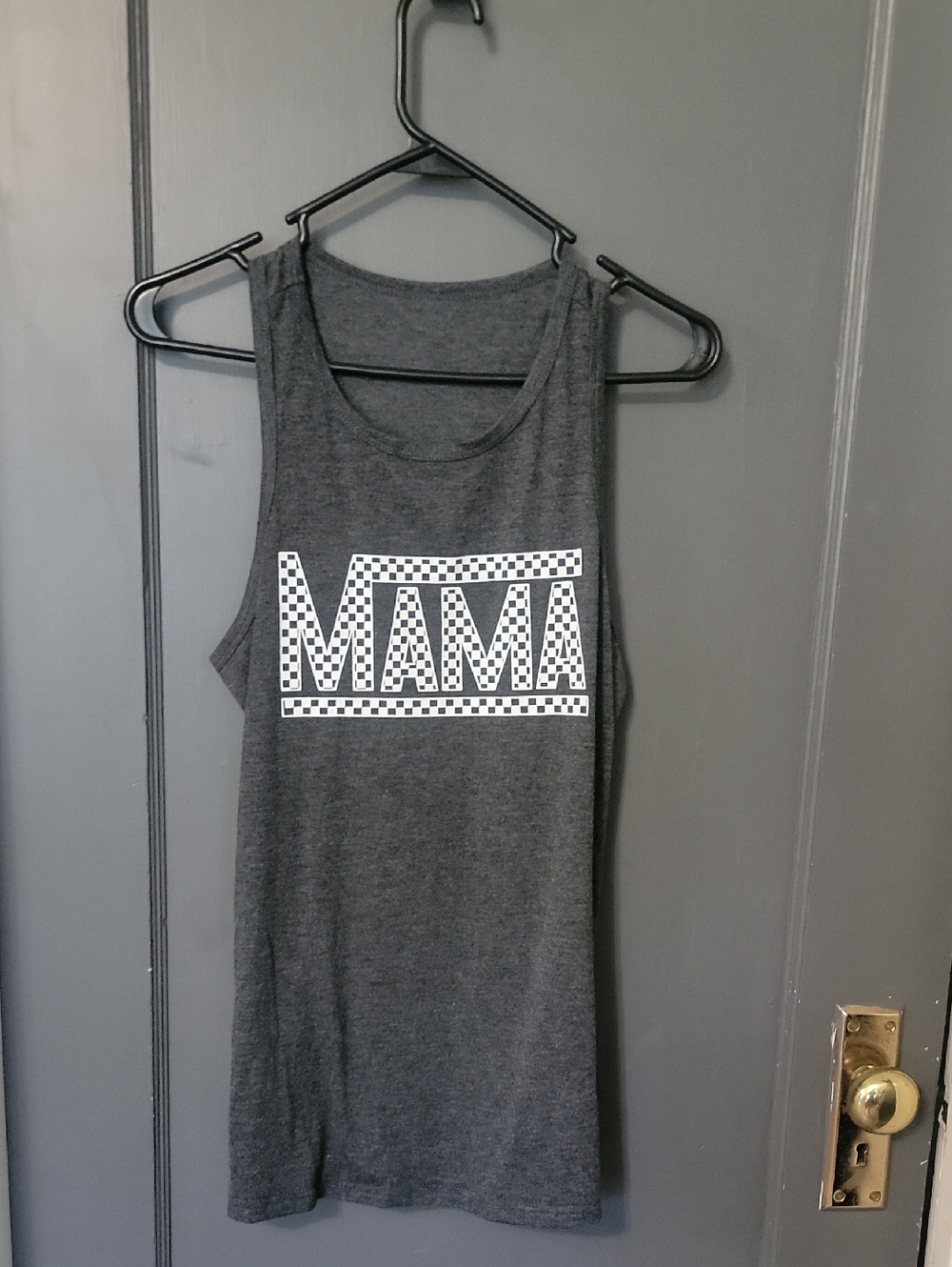 Grey 'MAMA' Graphic Tank Top